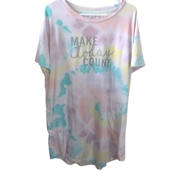 Make Today Count Tie Dye T-Shirt S Sweet Treasures Short Sleeve 100% Cotton - Picture 1 of 5